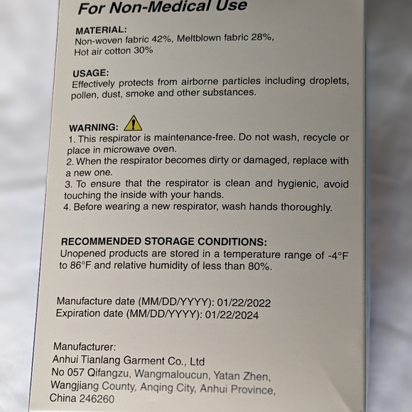 KN95 Masks Black (20 Pcs) - Picture 3 of 3